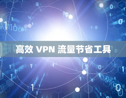 高效 VPN 流量节省工具 高效 VPN 流量节省工具