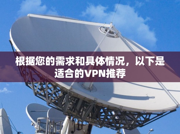 根据您的需求和具体情况,以下是适合的VPN推荐 根据您的需求和具体情况,以下是适合的VPN推荐