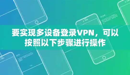 要实现多设备登录VPN,可以按照以下步骤进行操作